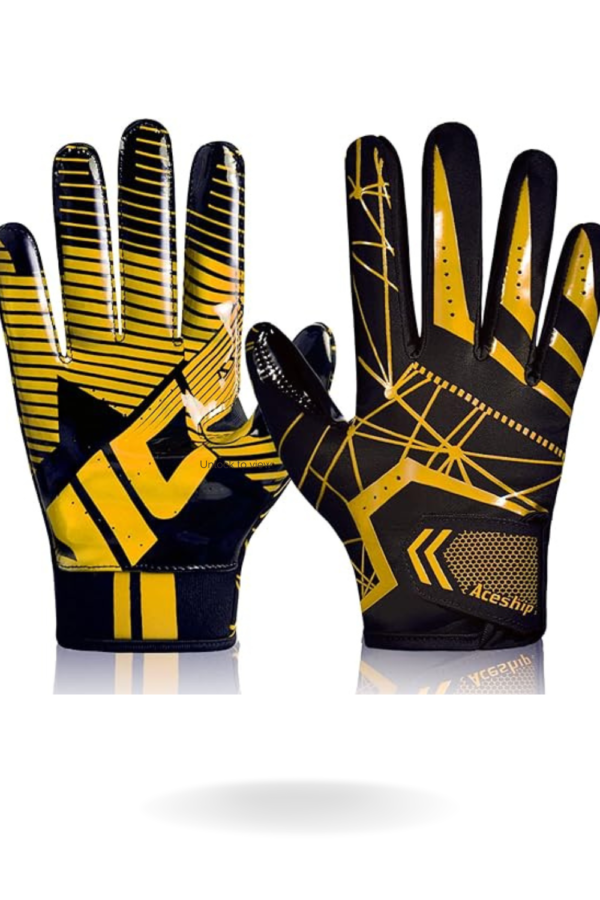 Yellow Football Gloves