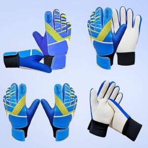 Blue football gloves