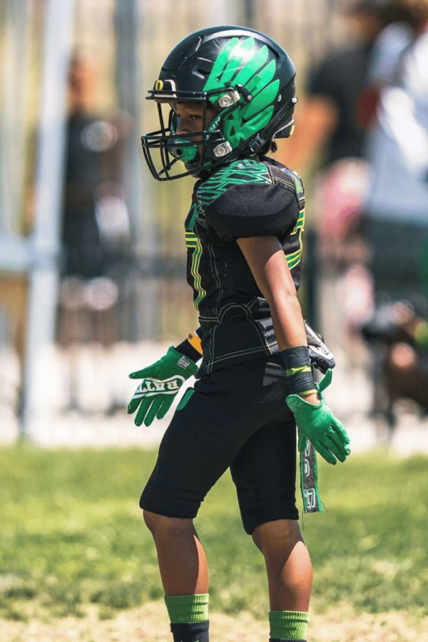 Green Youth Football Gloves
